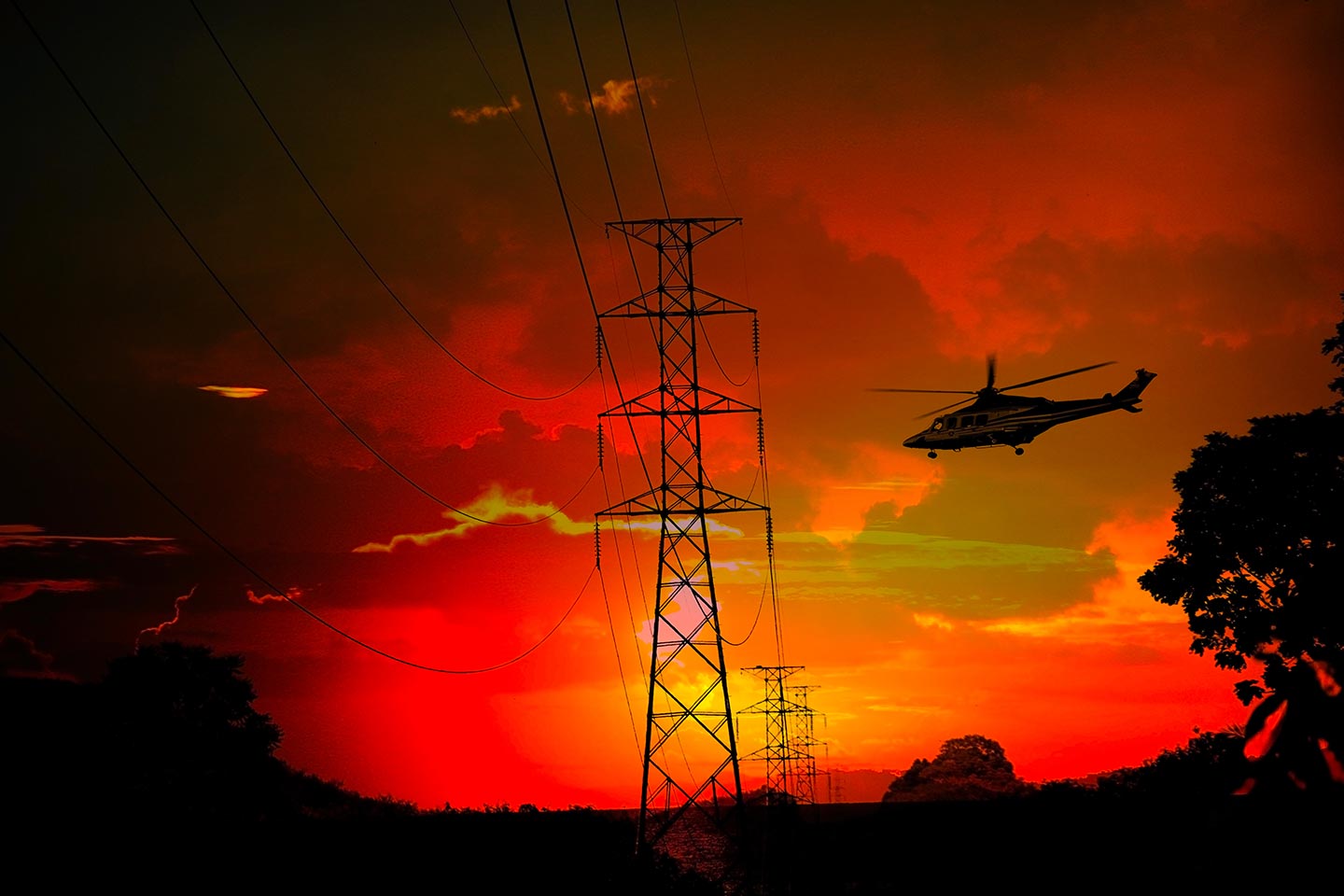 Transmission Construction Helicopter in Wisconsin